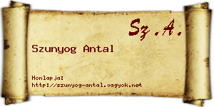 Szunyog Antal névjegykártya